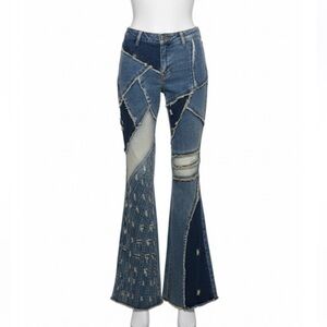 Dolls-kills Patchwork denim flare pants